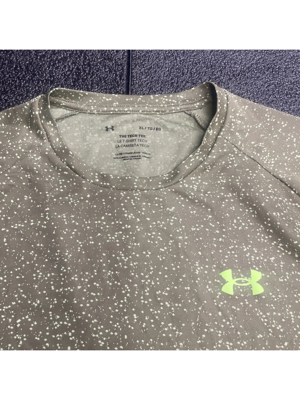 Under Armour Tech Tee Shirt Mens XL Green Short Sleeve Loose Fit Heat Gear